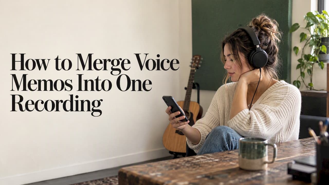 How to Merge Voice Memos Into One Recording